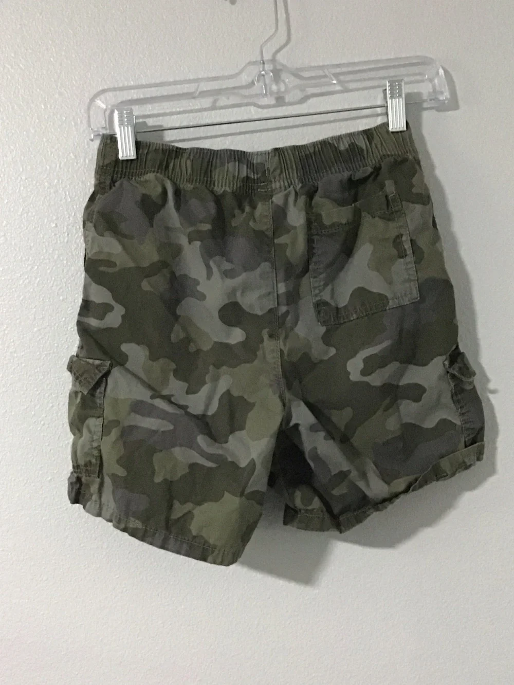 Boy Camo Drawstring Cargo Short